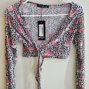 Nasty gal Leopard foral top